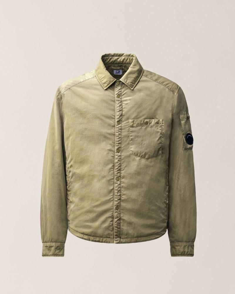 OVERSHIRT CHROME BUTTON PADDED CP.COMPANYS023A 356 Fallen Rock Vert