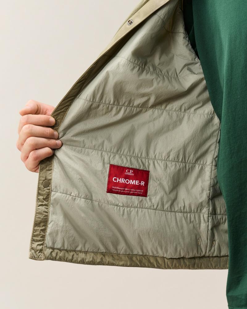 OVERSHIRT CHROME BUTTON PADDED CP.COMPANYS023A 356 Fallen Rock Vert