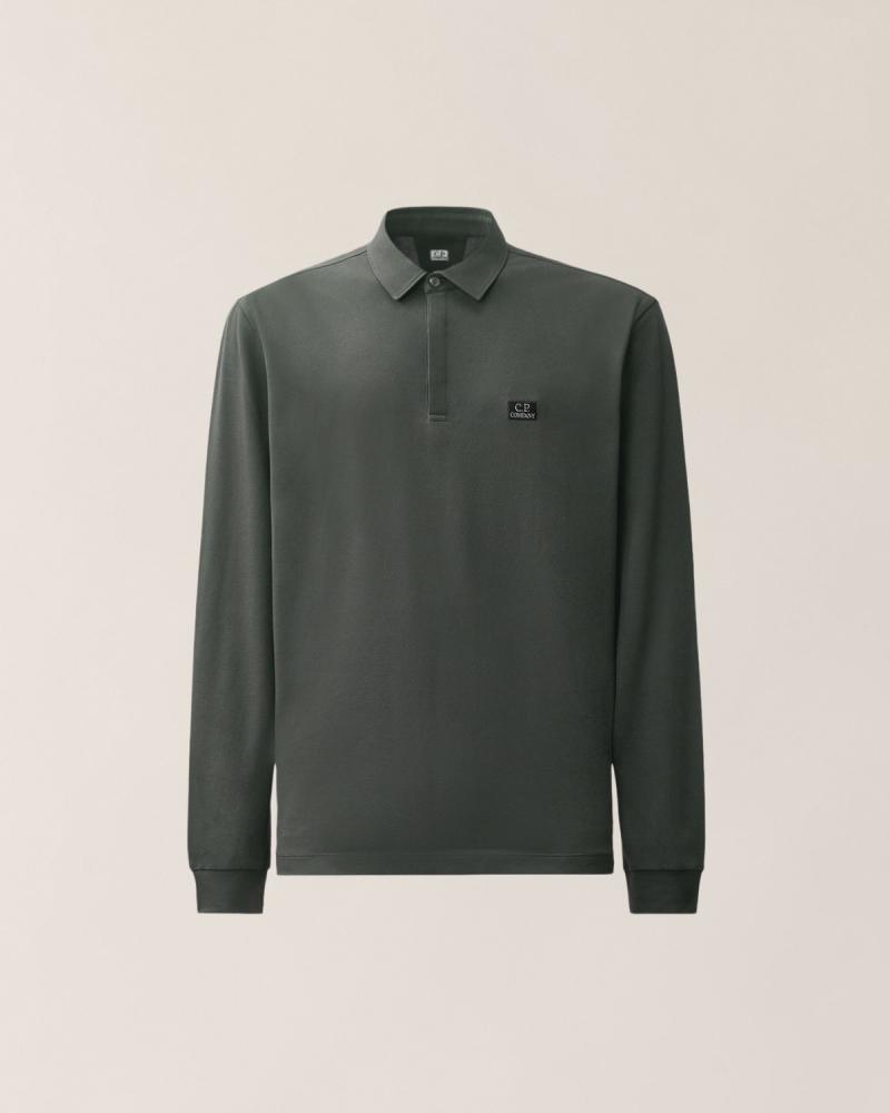 POLO M Longues C.P CompanyStretch Piquet PL154A  985 RAVEN  GRIS