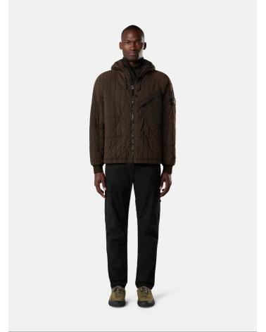 VESTE MATELASSÉE STONE ISLAND 4100015 00078  COAL GREY- MARRON VERT