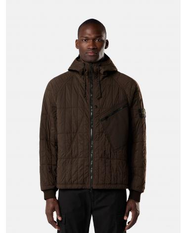 VESTE MATELASSÉE STONE ISLAND 4100015 00078  COAL GREY- MARRON VERT