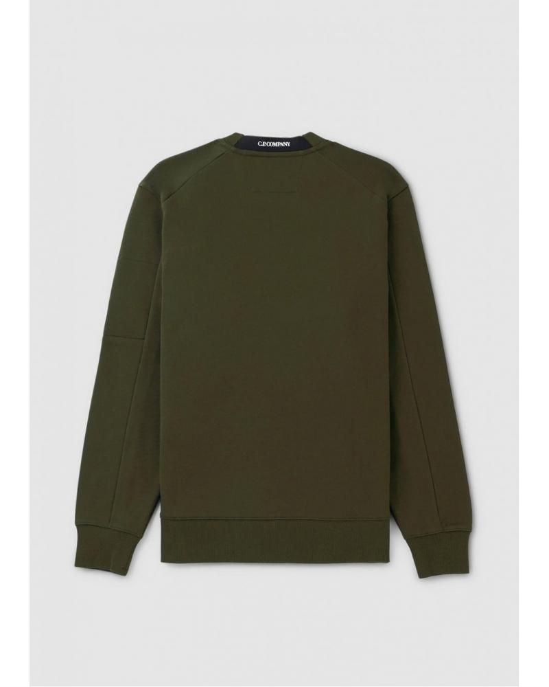 SWEAT C.P.COMPANY DIAGONAL RAISED CREWNECK SS713A  683 Ivy Green kaki