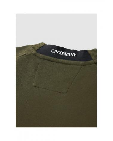 SWEAT C.P.COMPANY DIAGONAL RAISED CREWNECK SS713A  683 Ivy Green kaki