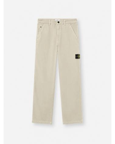 PANTALON STONE ISLAND 3100014 S0184 0195  ORGANIC PANAMA COTTON 'OLD' EFFECT BEIGE