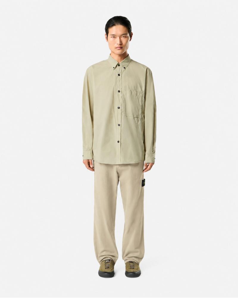PANTALON STONE ISLAND 3100014 S0184 0195  ORGANIC PANAMA COTTON 'OLD' EFFECT BEIGE