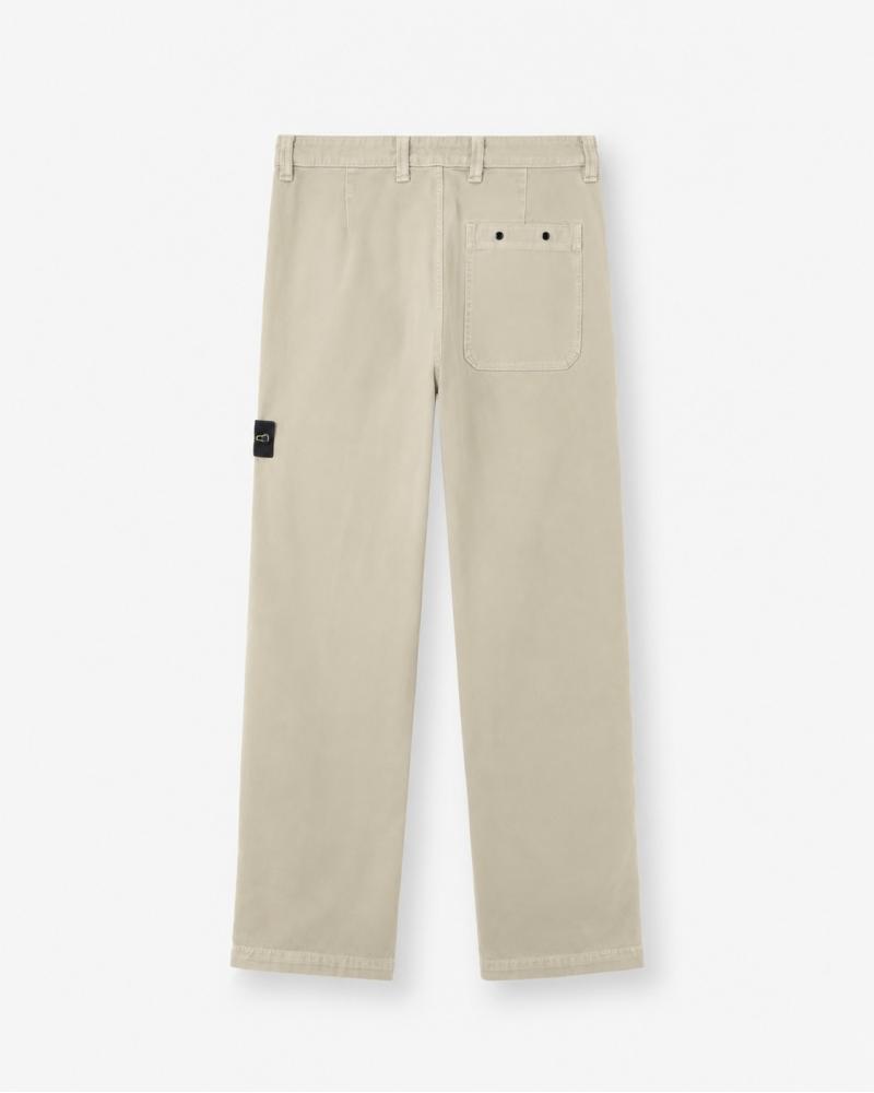 PANTALON STONE ISLAND 3100014 S0184 0195  ORGANIC PANAMA COTTON 'OLD' EFFECT BEIGE