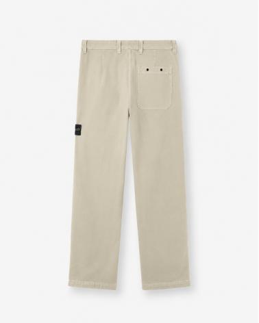 PANTALON STONE ISLAND 3100014 S0184 0195  ORGANIC PANAMA COTTON 'OLD' EFFECT BEIGE