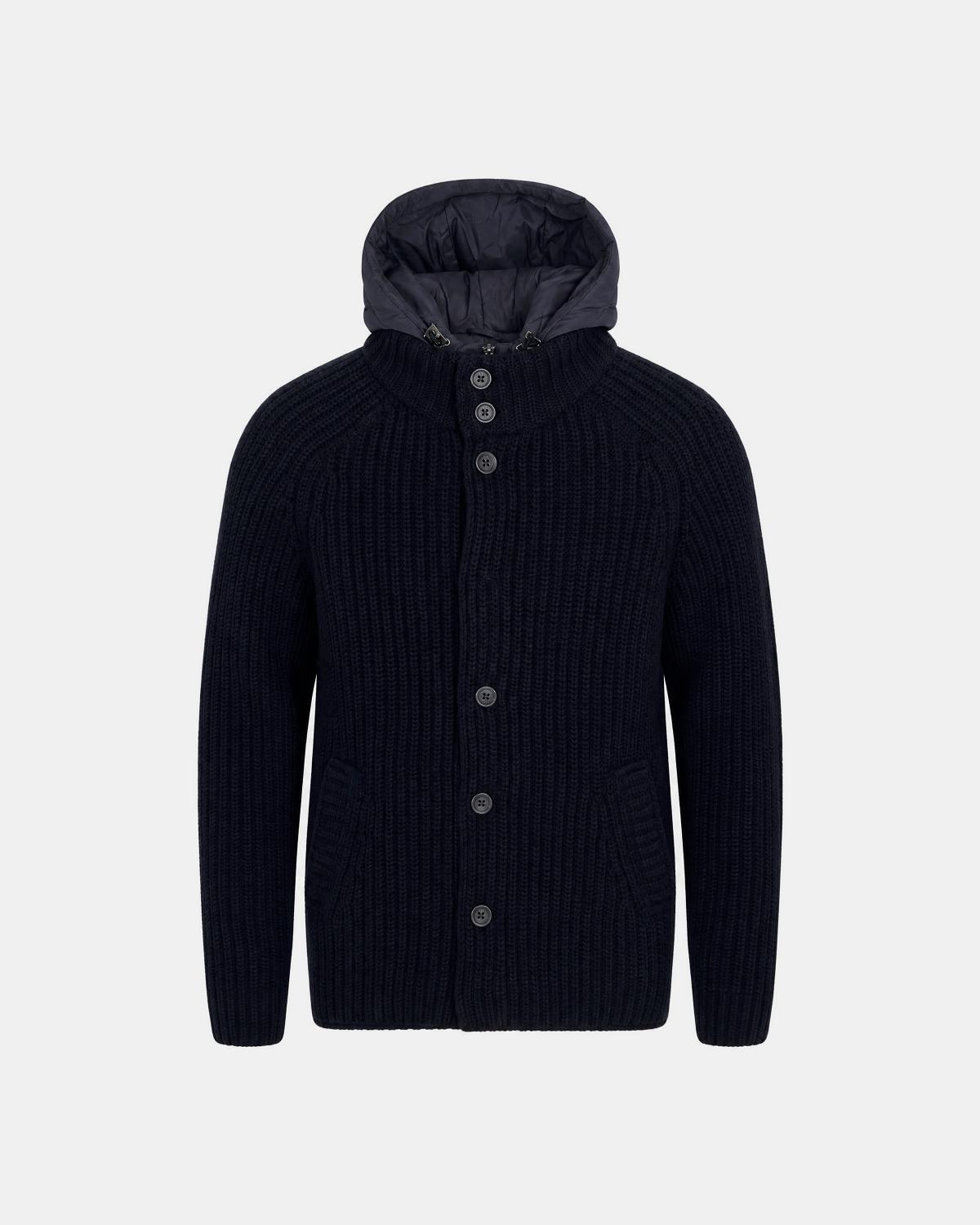 VESTE HERNO EN LAINE TORSADES MARINE