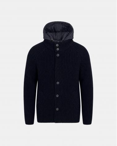 VESTE HERNO EN LAINE TORSADES MARINE