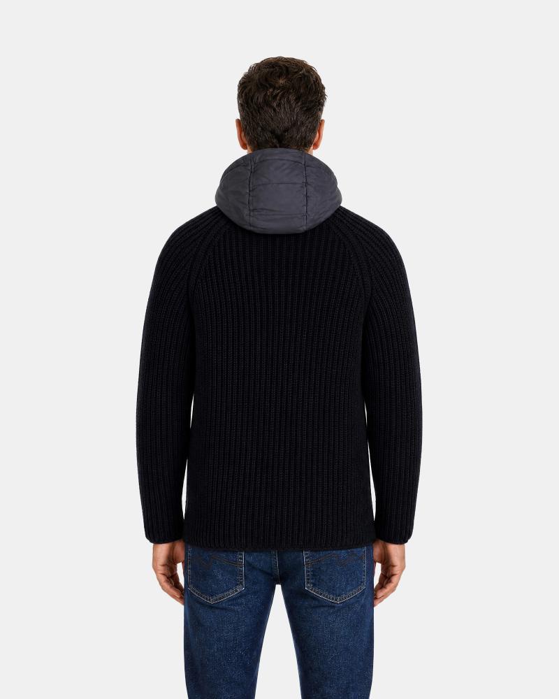 VESTE HERNO EN LAINE TORSADES MARINE