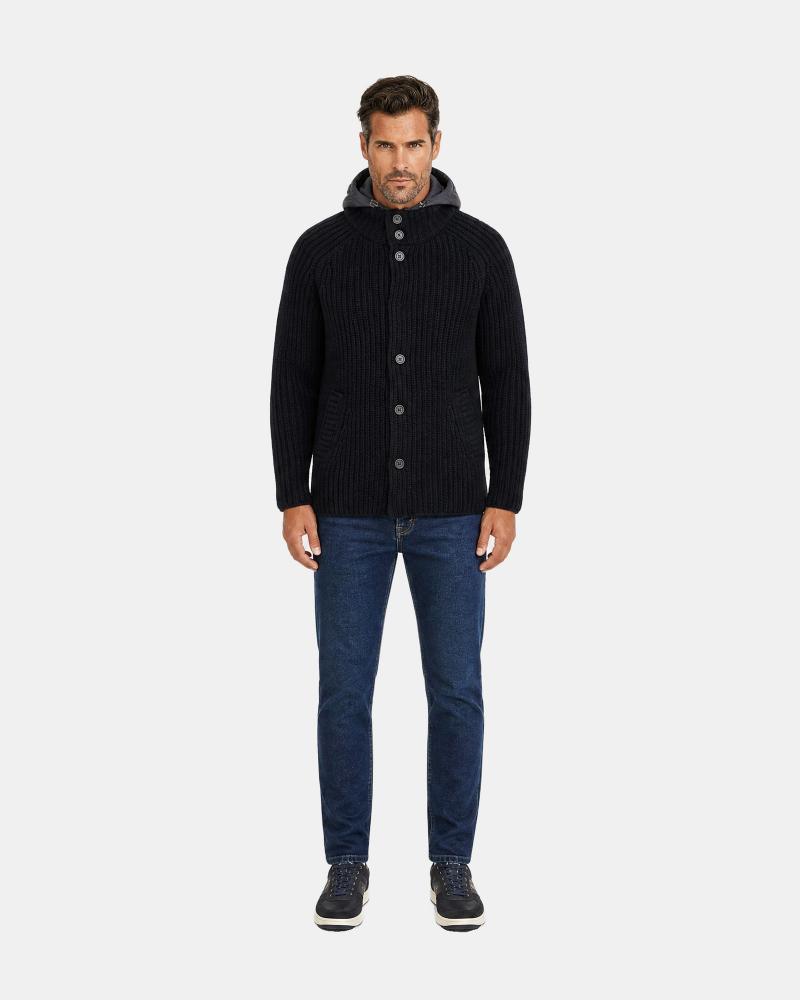 VESTE HERNO EN LAINE TORSADES MARINE