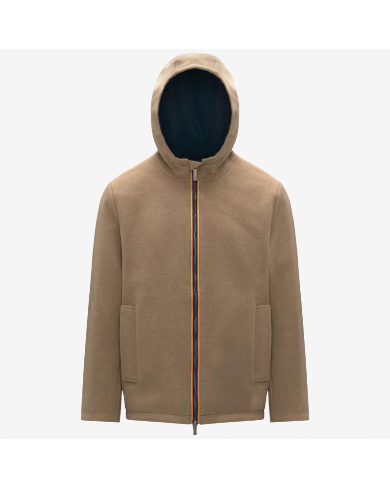 Veste K-way Claudel Wool Bonded Réversible Beige/Marine