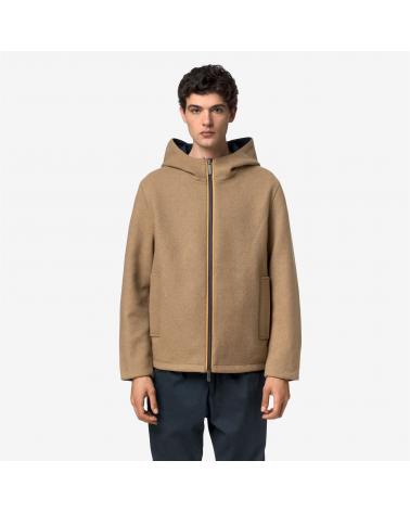 Veste K-way Claudel Wool Bonded Réversible Beige/Marine