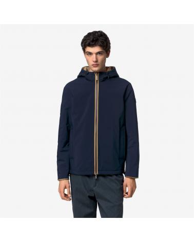 Veste K-way Claudel Wool Bonded Réversible Beige/Marine