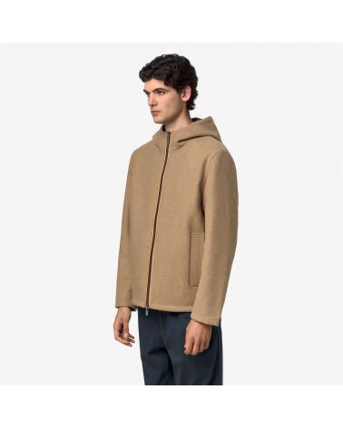 Veste K-way Claudel Wool Bonded Réversible Beige/Marine