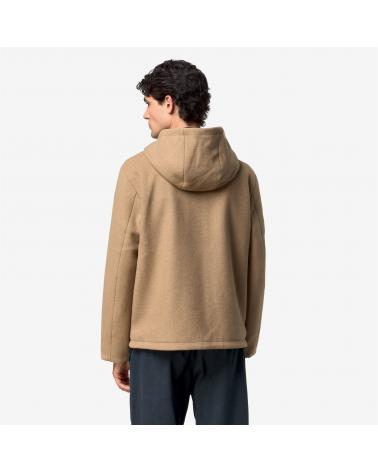 Veste K-way Claudel Wool Bonded Réversible Beige/Marine