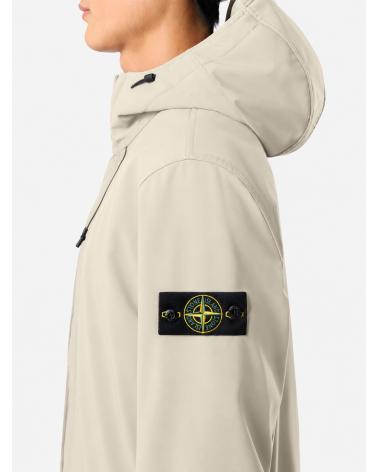 BLOUSON BIKER STONE ISLAND SOFT SHELL Q100004 S0B22 0095 BEIGE
