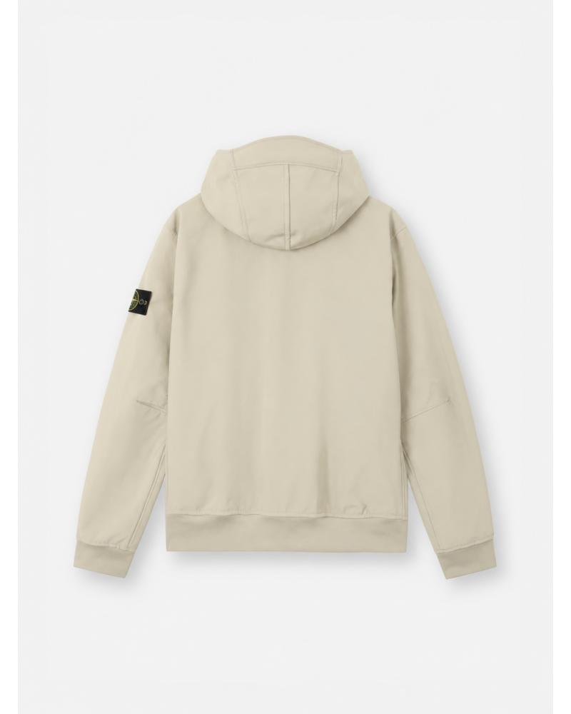 BLOUSON BIKER STONE ISLAND SOFT SHELL Q100004 S0B22 0095 BEIGE