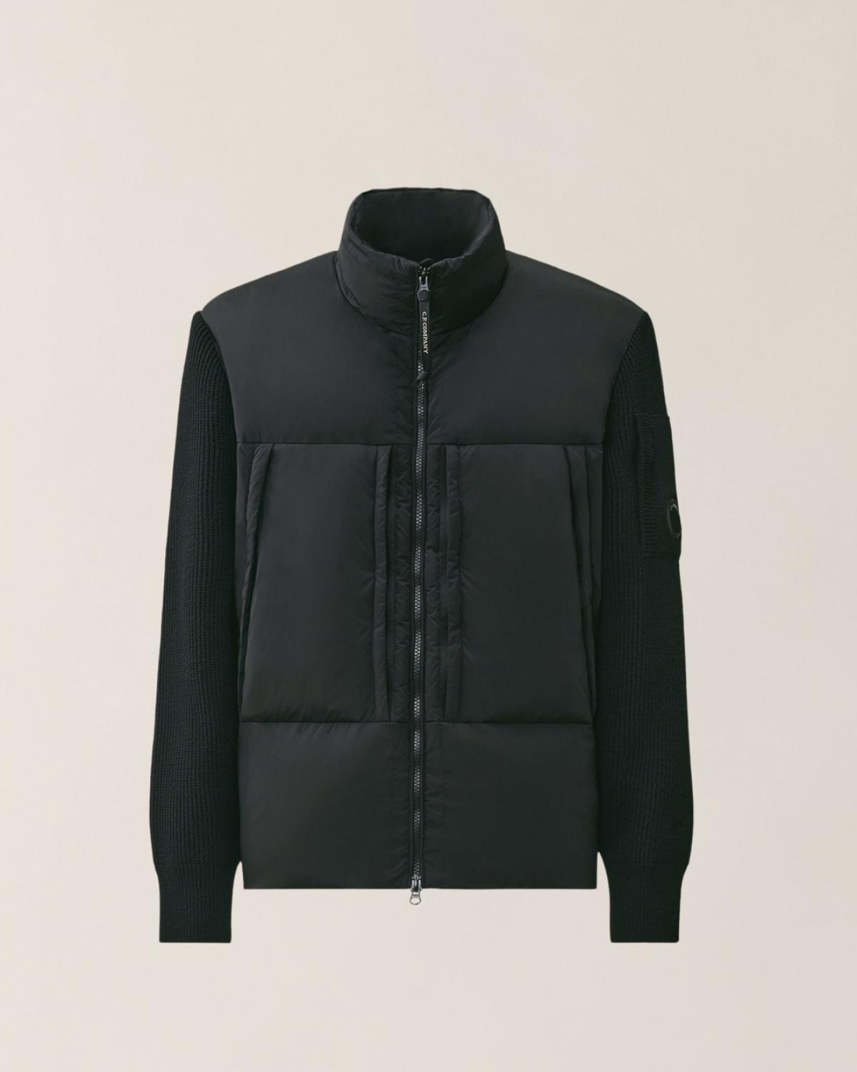 BLOUSON CP COMPANY HYBRIDE /NYLON LAINE  21CCMKN051A  999 NOIR
