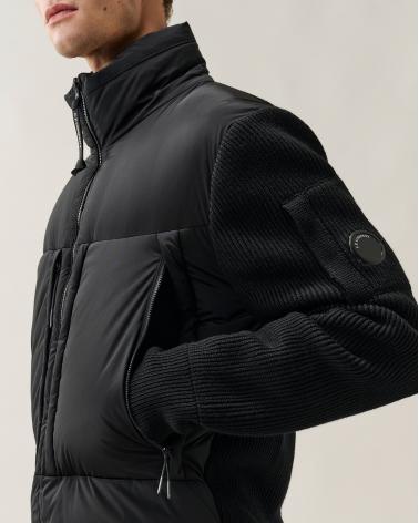 BLOUSON CP COMPANY HYBRIDE /NYLON LAINE  21CCMKN051A  999 NOIR