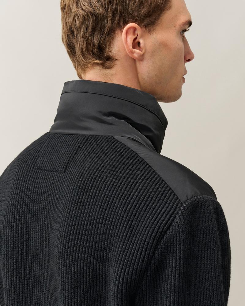 BLOUSON CP COMPANY HYBRIDE /NYLON LAINE  21CCMKN051A  999 NOIR