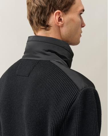 BLOUSON CP COMPANY HYBRIDE /NYLON LAINE  21CCMKN051A  999 NOIR