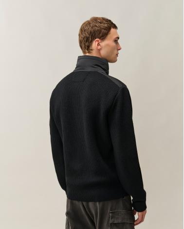 BLOUSON CP COMPANY HYBRIDE /NYLON LAINE  21CCMKN051A  999 NOIR