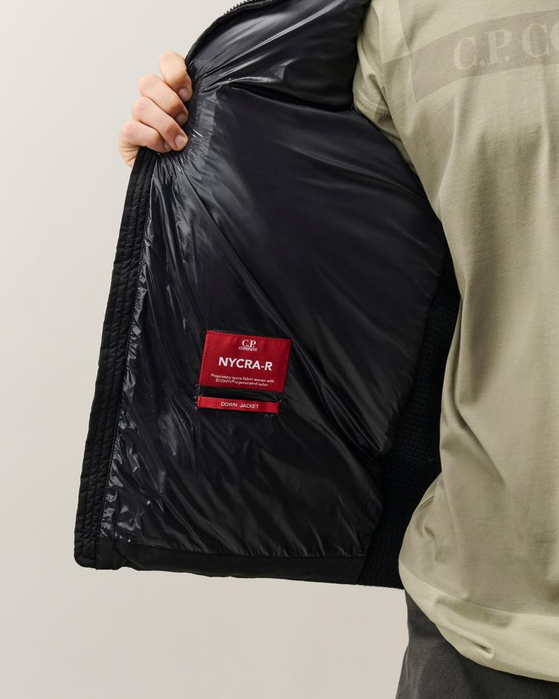 BLOUSON CP COMPANY HYBRIDE /NYLON LAINE  21CCMKN051A  999 NOIR