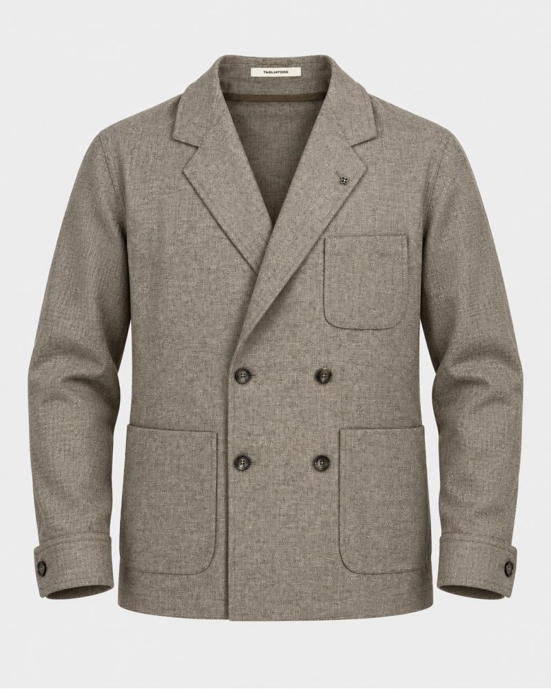 VESTE CROISEE TAGLIATORE BRAUN BEIGE