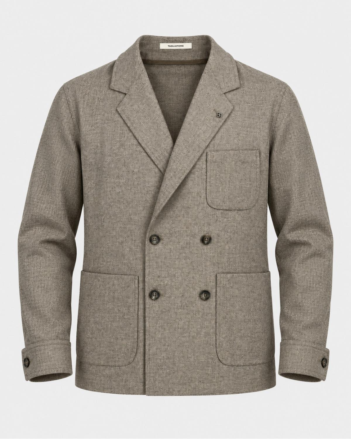VESTE CROISEE TAGLIATORE BRAUN BEIGE