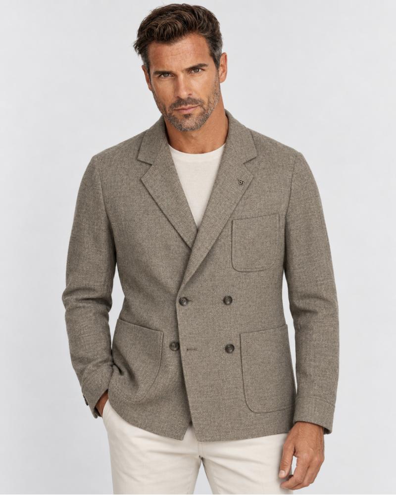 VESTE CROISEE TAGLIATORE BRAUN BEIGE