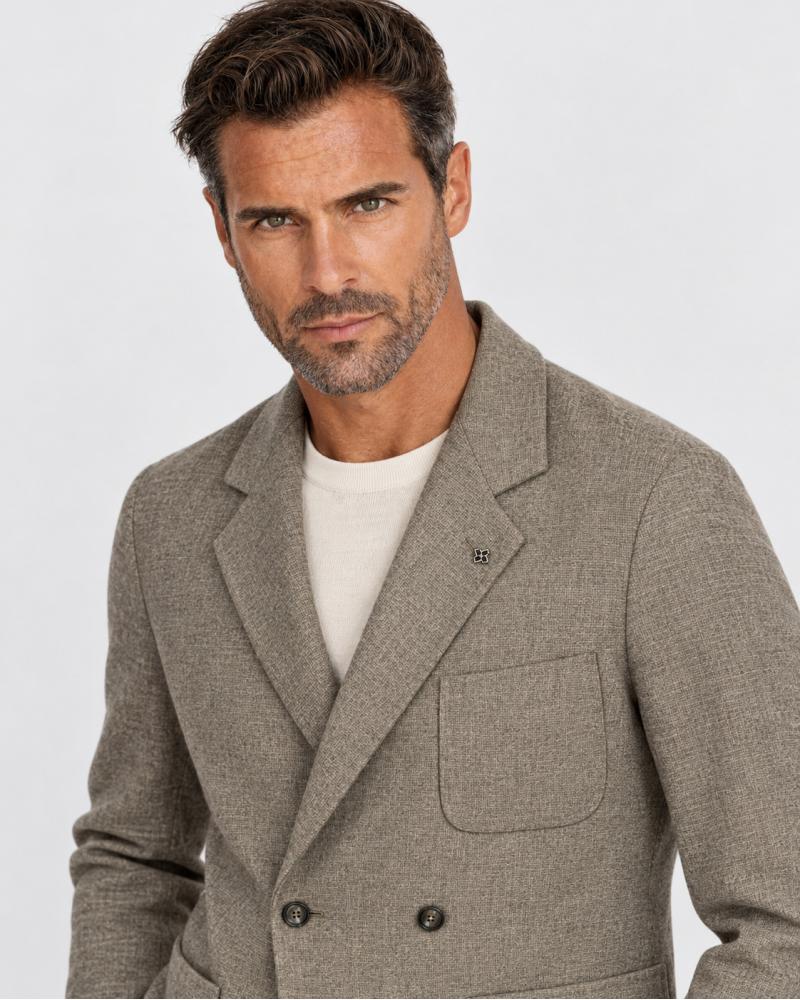 VESTE CROISEE TAGLIATORE BRAUN BEIGE