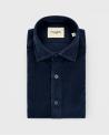CHEMISE TINTORIA MATTEI VELOURS MARINE