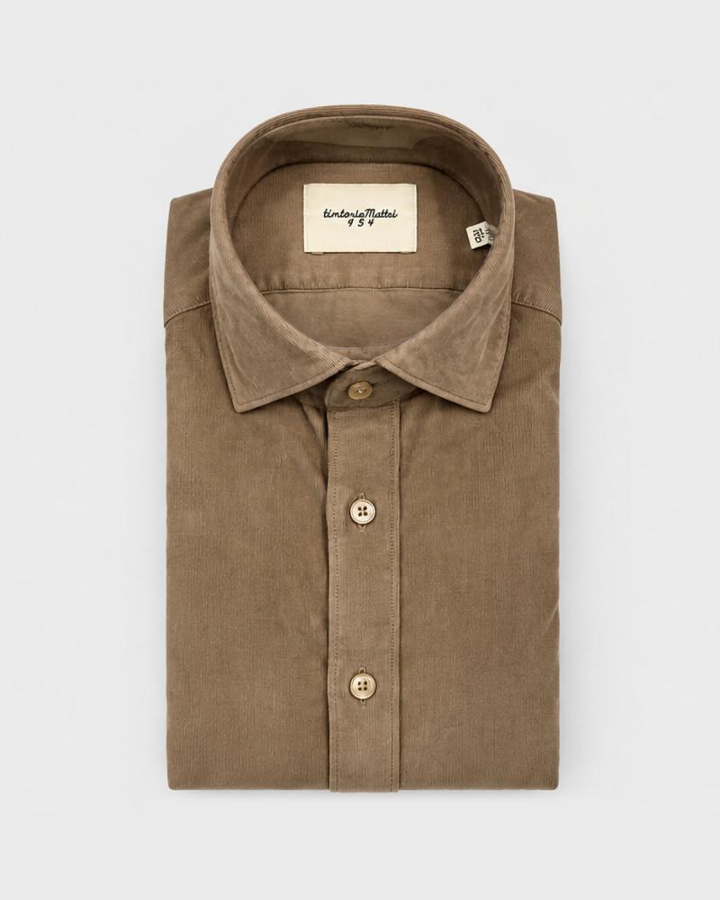 CHEMISE TINTORIA MATTEI VELOURS BEIGE
