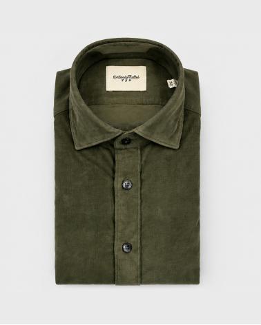 CHEMISE TINTORIA MATTEI VELOURS KAKI