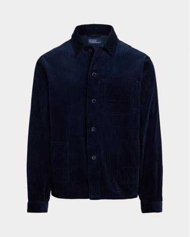SURCHEMISE RALPH LAUREN VELOURS MARINE