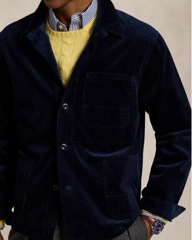 SURCHEMISE RALPH LAUREN VELOURS MARINE
