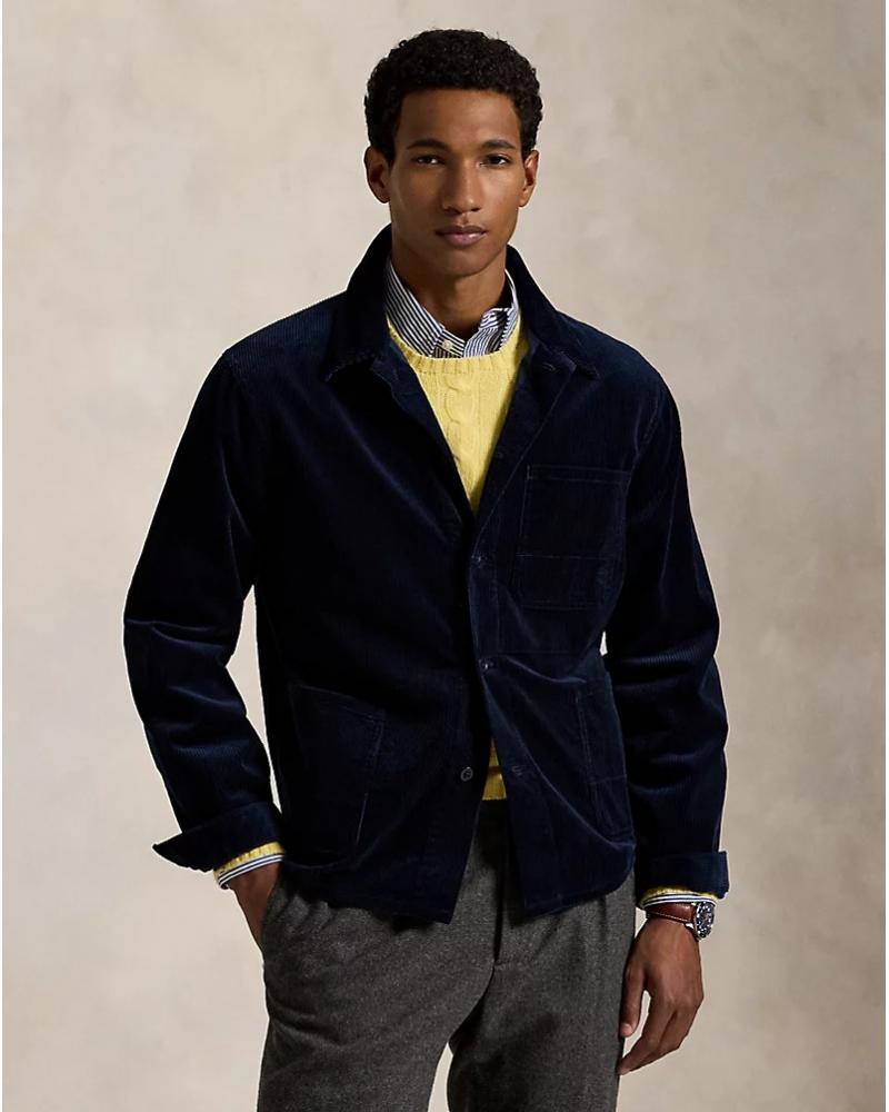 SURCHEMISE RALPH LAUREN VELOURS MARINE