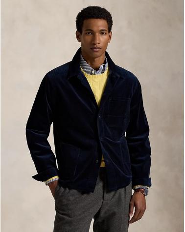 SURCHEMISE RALPH LAUREN VELOURS MARINE