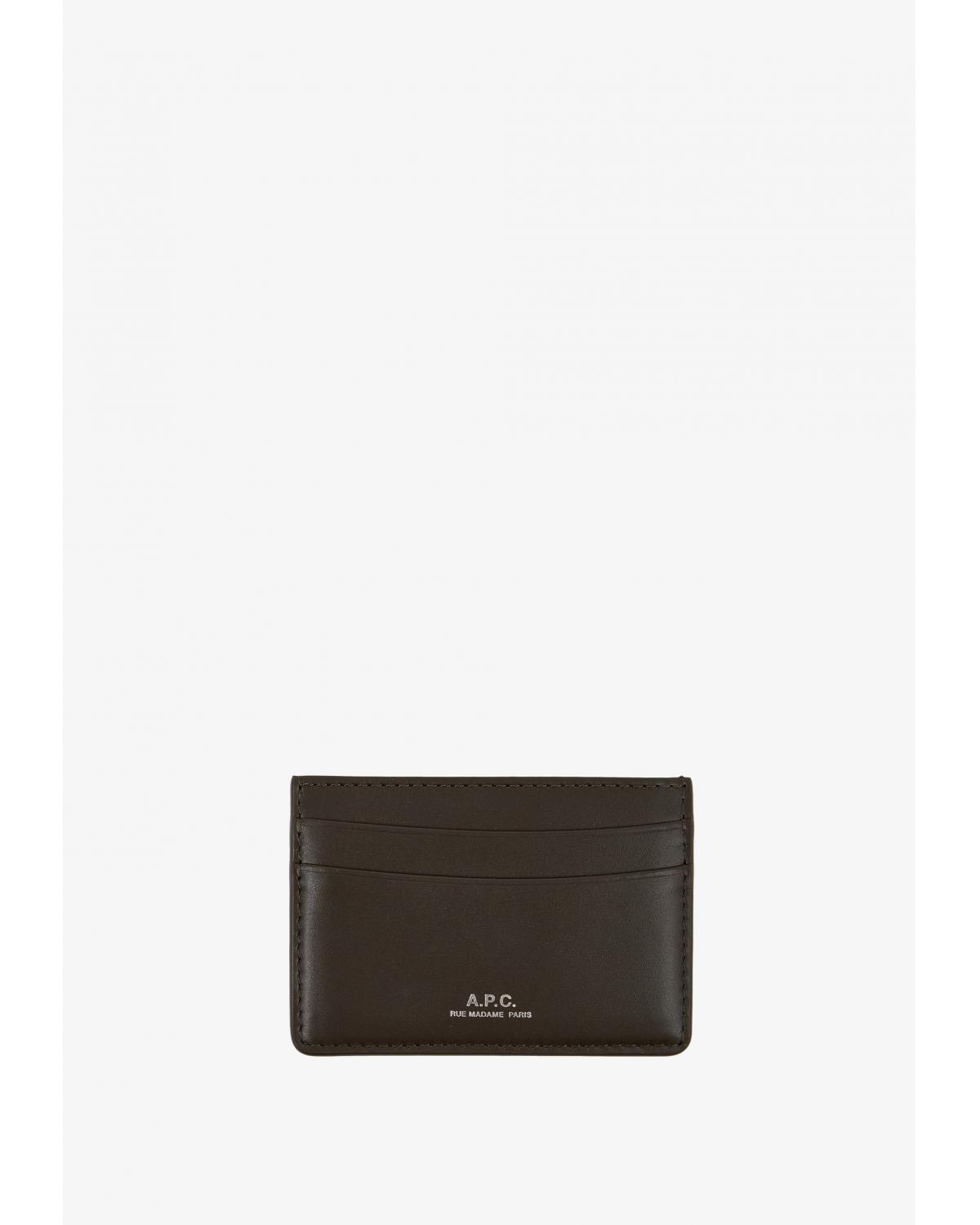 PORTE CARTES A.P.C KAKI