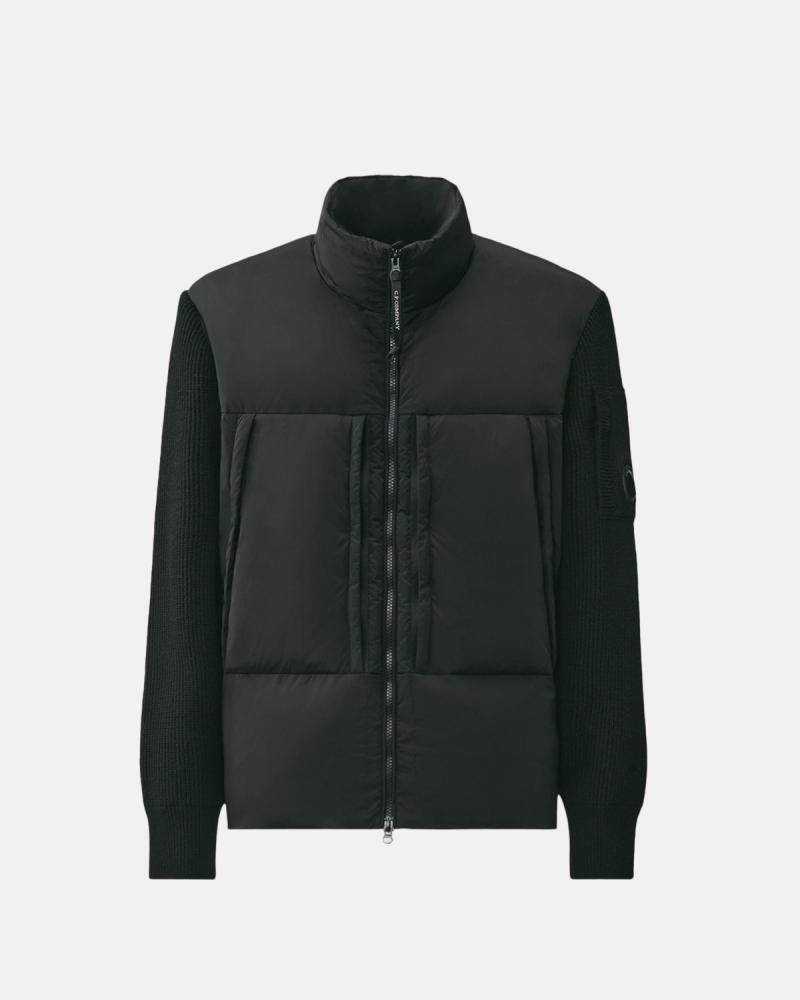 BLOUSON CP COMPANY HYBRIDE /NYLON LAINE  21CCMKN051A  999 NOIR