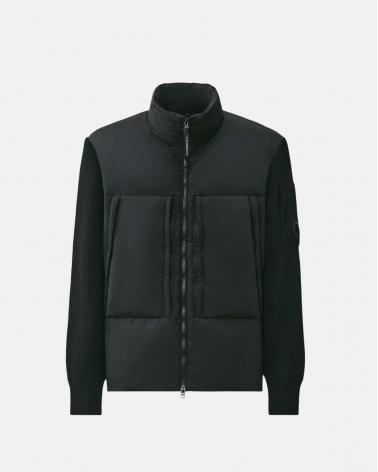 BLOUSON CP COMPANY HYBRIDE /NYLON LAINE  21CCMKN051A  999 NOIR