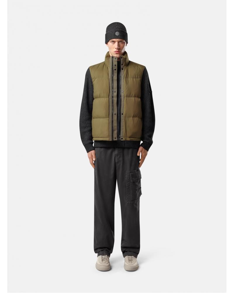 GILET S/MANCHES STONE ISLAND  G100004 S0483 005G MILITARY GREEN KAKI