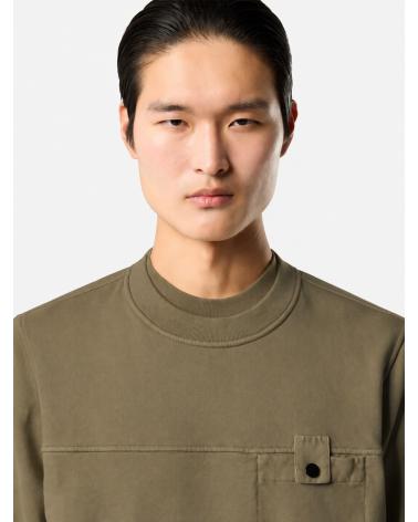 SWEAT STONE ISLAND COL ROND 6100038 S0A20 005G  VERT MILITAIRE KAKI