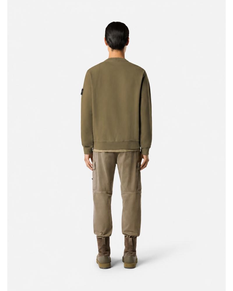 SWEAT STONE ISLAND COL ROND 6100038 S0A20 005G  VERT MILITAIRE KAKI