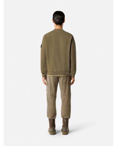 SWEAT STONE ISLAND COL ROND 6100038 S0A20 005G  VERT MILITAIRE KAKI