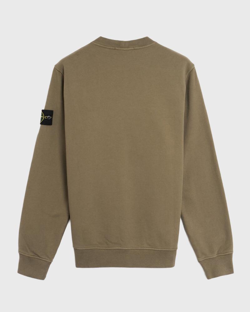 SWEAT STONE ISLAND COL ROND 6100038 S0A20 005G  VERT MILITAIRE KAKI