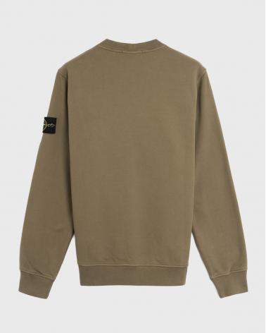 SWEAT STONE ISLAND COL ROND 6100038 S0A20 005G  VERT MILITAIRE KAKI
