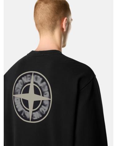 SWEAT STONE ISLAND COL ROND 6100039 S047 0029  NOIR