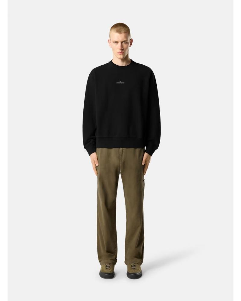 SWEAT STONE ISLAND COL ROND 6100039 S047 0029  NOIR
